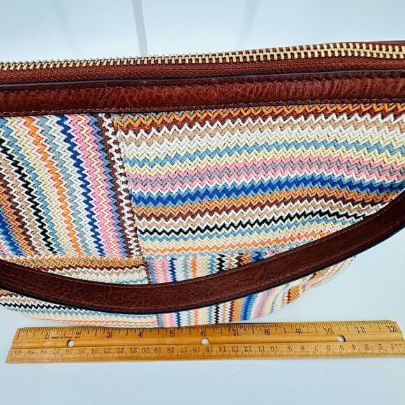 FOSSIL Jolie Crossbody Cotton Woven Canvas Multicolor 2 Straps Summer ZB1736875 - Picture 7 of 10